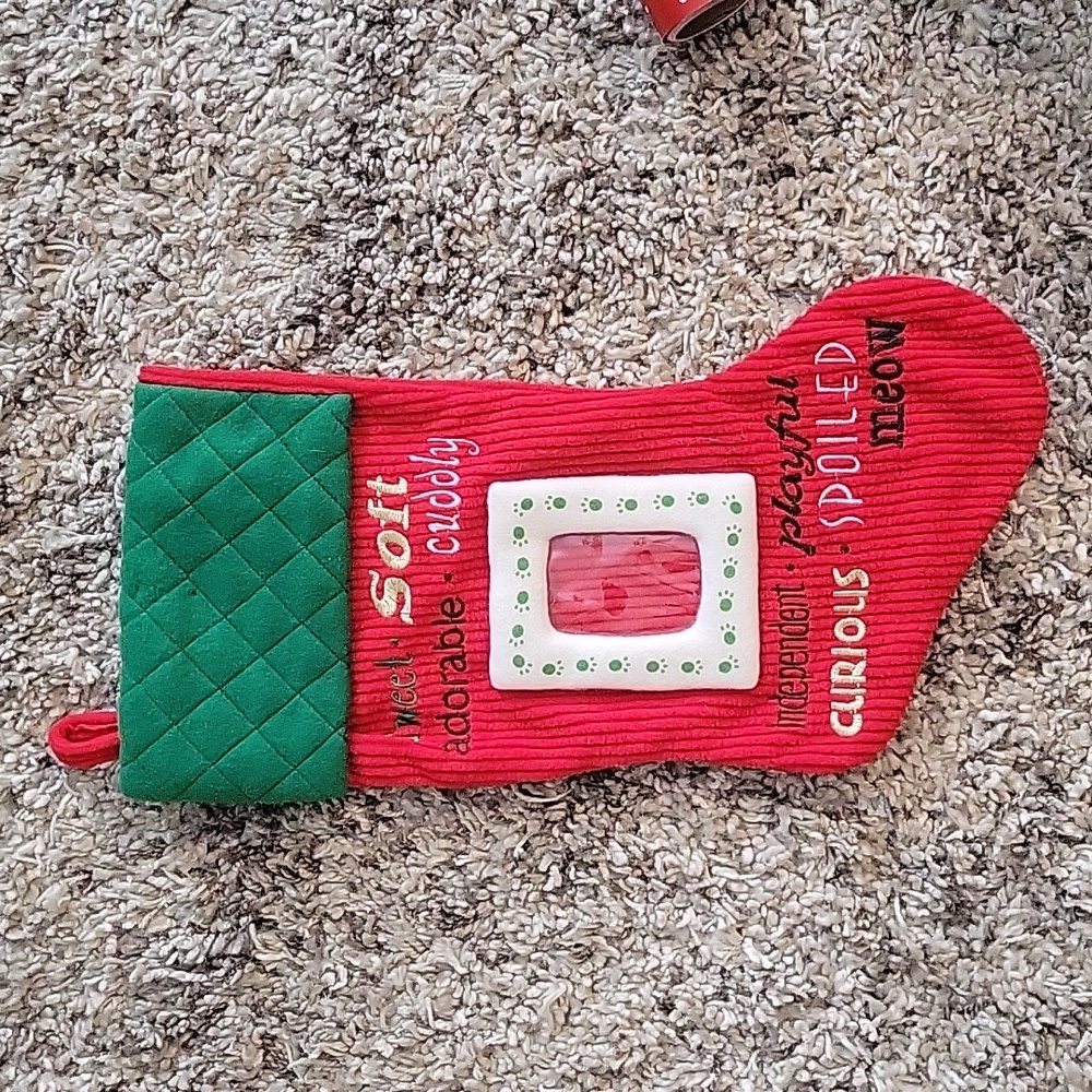 NWOT Cat Christmas Stocking